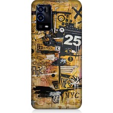 Oppo A55 Uyumlu Karma Grafik  Desenli Silikon Kılıf