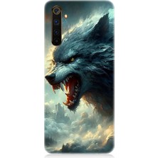 Teknomeg Realme 6 Pro Uyumlu Kurt ve Sis  Desenli Silikon Kılıf