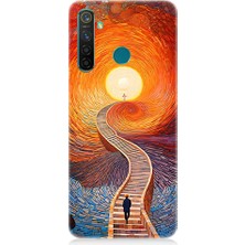 Realme 5 Pro Uyumlu Işıklı Yol  Desenli Silikon Kılıf