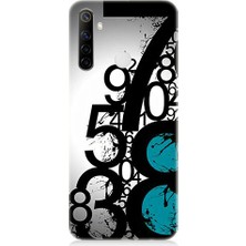 Teknomeg Realme 6i Uyumlu Sayısal Karmaşa  Desenli Silikon Kılıf