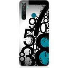 Realme 5 Pro Uyumlu Sayısal Karmaşa  Desenli Silikon Kılıf