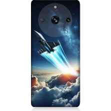 Teknomeg Realme 10 Pro Uyumlu Uzay Roketi  Desenli Silikon Kılıf