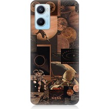 Teknomeg  Oppo A96 Uyumlu Uzay Posterleri  Desenli Silikon Kılıf