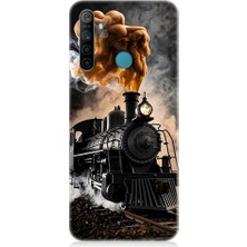 Realme 5i Uyumlu Kara Tren  Desenli Silikon Kılıf