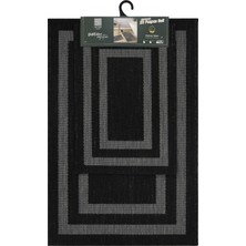 Inter Weaving Patio Şerit 2’li Banyo Paspas Seti Kaymaz Taban Yıkanabilir Sisal Banyo Klozet Takımı 40 x 60 – 60 x 90