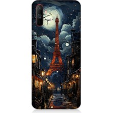 Realme C3 Uyumlu Paris Sokakları  Desenli Silikon Kılıf