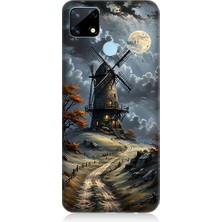 Realme 7i Uyumlu Yel Değirmeni  Desenli Silikon Kılıf
