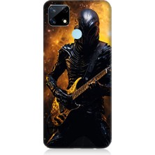 Realme C25 Uyumlu Gitar Savaşçısı  Desenli Silikon Kılıf