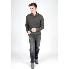 Lee Cooper Luke Erkek Dik Yaka Sweatshirt Haki