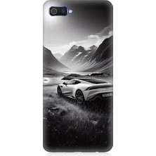 Teknomeg Realme C2 Uyumlu Dağ Yolunda Araba  Desenli Silikon Kılıf