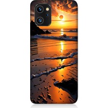 Teknomeg Reeder S19 Max Pro Uyumlu Günbatımı Sahili  Desenli Silikon Kılıf