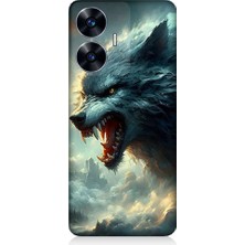 Teknomeg Realme C55 Uyumlu Kurt ve Sis  Desenli Silikon Kılıf