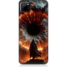 Teknomeg Realme C11 Uyumlu Ateş Çemberi  Desenli Silikon Kılıf