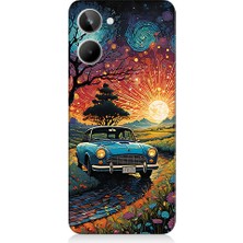 Teknomeg Realme 10 Uyumlu Gece Manzarası  Desenli Silikon Kılıf