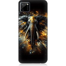 Teknomeg Realme C11 Uyumlu Altın Fil  Desenli Silikon Kılıf