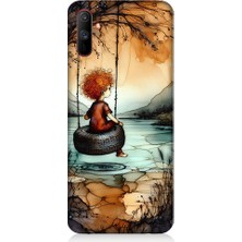 Teknomeg Realme C3 Uyumlu Yalnız Çocuk  Desenli Silikon Kılıf