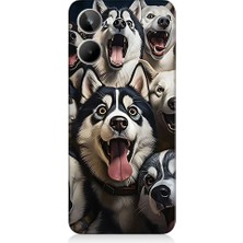 Teknomeg Realme 10 Uyumlu Mutlu Husky  Desenli Silikon Kılıf