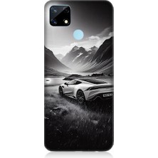 Teknomeg Realme C25 Uyumlu Dağ Yolunda Araba  Desenli Silikon Kılıf