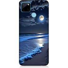 Teknomeg Realme C21Y Uyumlu Ayışığında Deniz  Desenli Silikon Kılıf