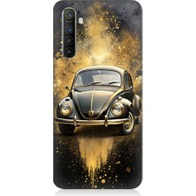 Teknomeg Realme X2 Uyumlu Altın Vosvos  Desenli Silikon Kılıf