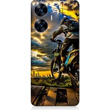 Teknomeg Realme C55 Uyumlu Para Grafiti  Desenli Silikon Kılıf