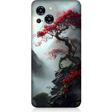 Teknomeg Reeder S23 Pro Max Uyumlu Kırmızı Ağaç  Desenli Silikon Kılıf