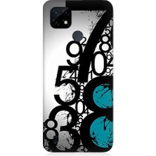 Teknomeg Realme C21 Uyumlu Sayısal Karmaşa  Desenli Silikon Kılıf