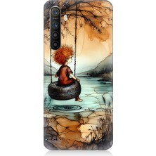 Teknomeg Realme Xt Uyumlu Yalnız Çocuk  Desenli Silikon Kılıf