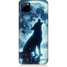 Teknomeg Realme C12 Uyumlu Ay Uluması  Desenli Silikon Kılıf