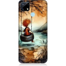 Teknomeg Realme C17 Uyumlu Yalnız Çocuk  Desenli Silikon Kılıf