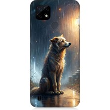 Teknomeg Realme C21 Uyumlu Yağmurlu Sokak  Desenli Silikon Kılıf