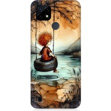 Teknomeg Realme C21 Uyumlu Yalnız Çocuk  Desenli Silikon Kılıf