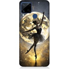 Teknomeg Realme C15 Uyumlu Ayışığında Dans  Desenli Silikon Kılıf