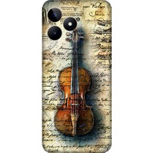 Teknomeg Realme C53 Uyumlu Eski Keman  Desenli Silikon Kılıf