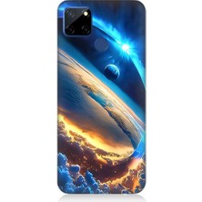 Teknomeg Realme C12 Uyumlu Gezegen Halkası  Desenli Silikon Kılıf