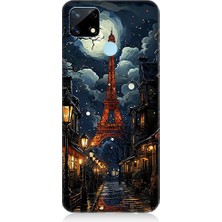 Teknomeg Realme 7i Uyumlu Paris Sokakları  Desenli Silikon Kılıf