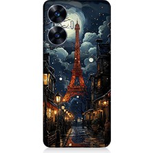 Teknomeg Realme C55 Uyumlu Paris Sokakları  Desenli Silikon Kılıf