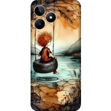 Teknomeg Realme C53 Uyumlu Yalnız Çocuk  Desenli Silikon Kılıf