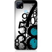 Teknomeg Realme C25 Uyumlu Sayısal Karmaşa  Desenli Silikon Kılıf