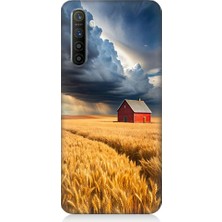 Teknomeg Realme X2 Uyumlu Buğday Tarlası  Desenli Silikon Kılıf