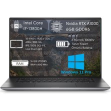 Dell Precision M5680 Intel Core I7 13800H 16GB 1tb SSD 6gb Nvıdıa Rtx A1000 16" Fhd+ Windows 11 Pro Taşınabilir Iş Istasyonu