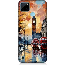 Teknomeg Realme C21Y Uyumlu Londra Sokakları  Desenli Silikon Kılıf