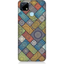 Teknomeg Realme C25 Uyumlu Renkli Desen  Desenli Silikon Kılıf