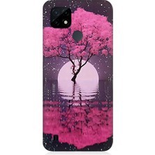 Teknomeg Realme C21 Uyumlu Deniz ve Güneş  Desenli Silikon Kılıf
