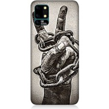 Teknomeg Reeder S19 Max Uyumlu Barış Eli  Desenli Silikon Kılıf