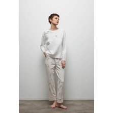 Kadın Pamuklu Cepli Uzun Pijama Altı