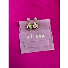 Milena Istanbul Renkli Doğal Taşlı Sallantılı Küpe