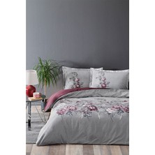 Özdilek Flor Borgonha Çift Kişilik Nevresim Takımı  7374