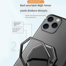 Leca Gizli Katlanır Halka Tutucu Masaüstü Çok Fonksiyonlu Araç Manyetik Cep Telefonu Tutucusu (Yurt Dışından)