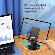 Leca Dönen Teleskopik Katlanır Disk Metal Ağırlıklı Masaüstü Cep Telefonu Tablet Tembel Standı (Yurt Dışından)